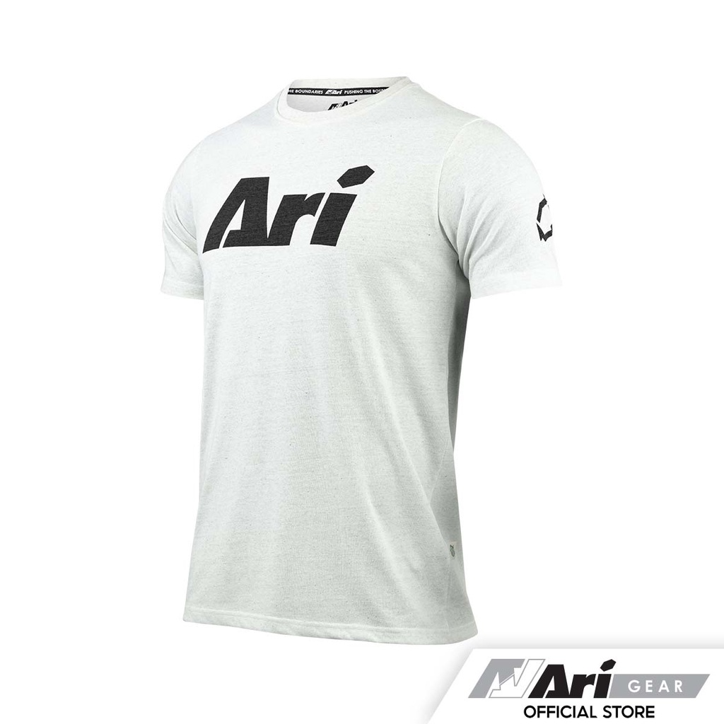 ari-envira-lifestyle-tee-raw-white-black-เสื้อยืดอาริ-เอ็นวีรา-สีครีมดำ