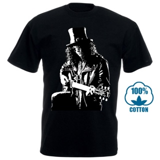 ผู้ชาย T เสื้อ Slash Guns N ดอกกุหลาบ Iconic Rock ฟิตเนส-สีดำเสื้อยืด Novelty Tshirt ผู้หญิง