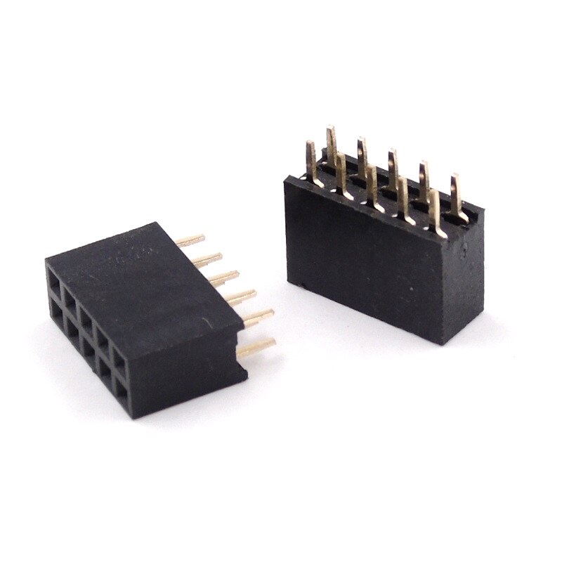 ซ็อกเก็ต แถวคู่ เมีย ผู้ จั้มเปอร์ Pin Header Female Double Row Single ...