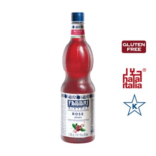 น้ำเชื่อม Fabbri Mixybar Rose Syrup 1000ml รสกุหลาบ