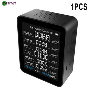 [CRAZY SALE]8 in 1 PM2.5 PM10 HCHO TVOC CO2 LCD Multifunctional Air Quality Monitor