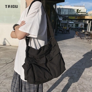 Taidu กระเป๋าสะพายไหล่ลําลอง ผ้าแคนวาส ความจุขนาดใหญ่ อเนกประสงค์ สําหรับวัยรุ่น