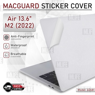MLIFE - สติ๊กเกอร์ MacBook Air 13.6" M2 A2681 ฟิล์มกันรอย สติ๊กเกอร์กันรอย สีใส เคส กระจก ฟิล์มหลัง