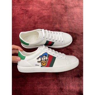 พรี​ ราคา4400 Gucci Ace Sneakers หนังแท้ รองเท้ากีฬา35-40/39-45