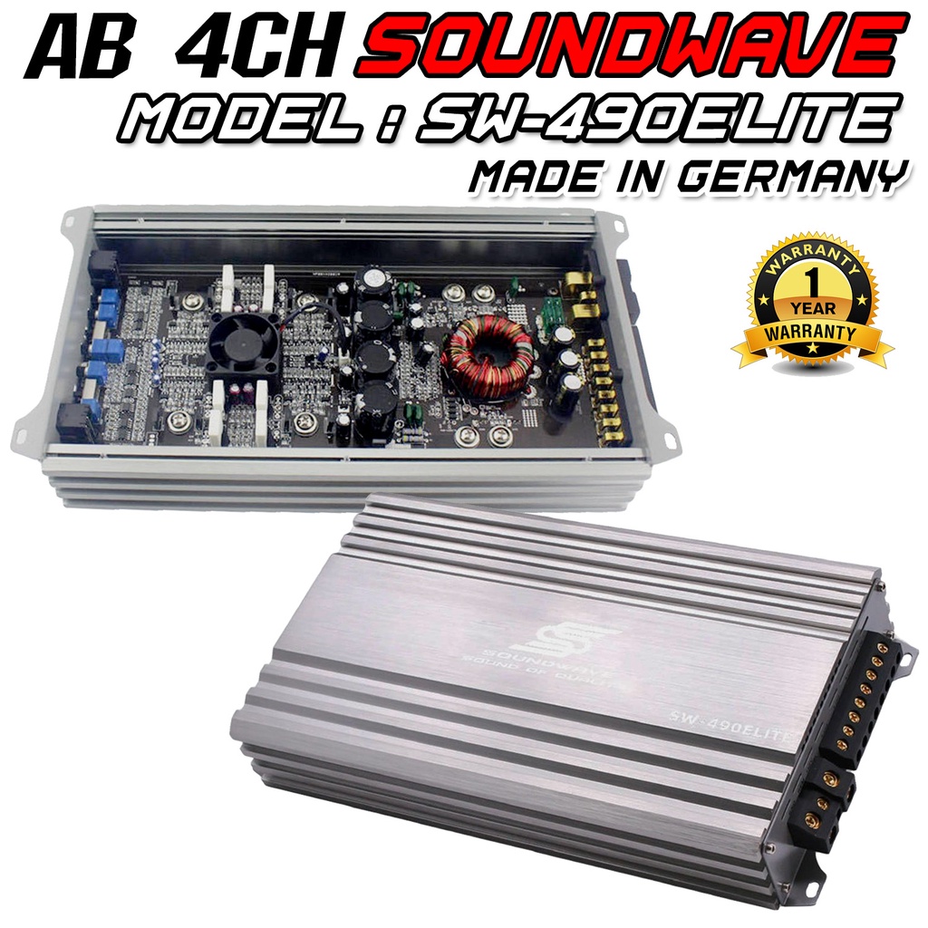 soundwave-class-ab-4ch-รุ่น-sw-490elite-made-in-germany-เพาเวอร์แอมป์-แอมป์ขยายรถยนต์-เพาเวอร์รถยนต์-เครื่องเสียงรถยนต์