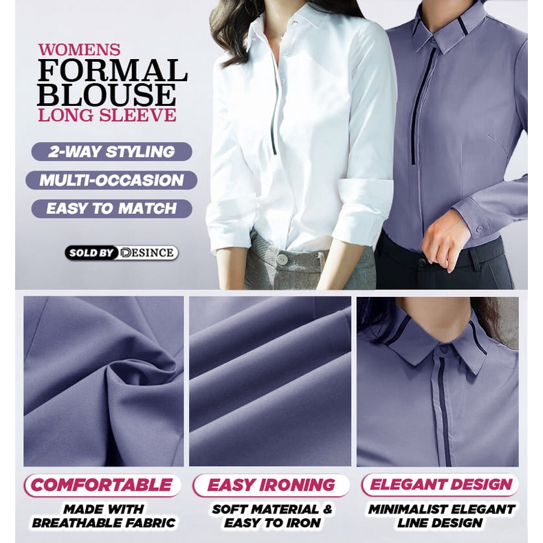desince-เสื้อเบลาส์ลําลอง-อย่างเป็นทางการ-เหมาะกับใส่ทํางาน-สําหรับผู้หญิง-wt-034