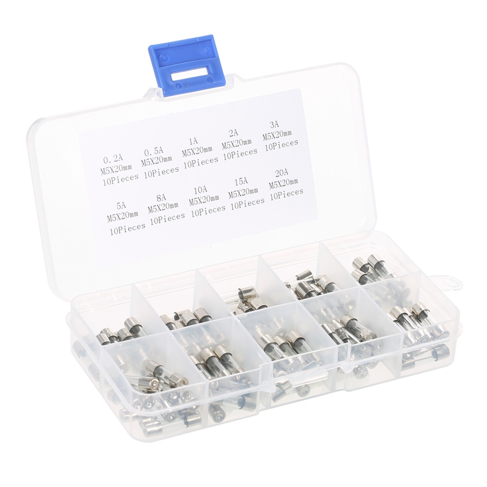 สินค้าเฉพาะจุด-100pcs-5x20mm-fast-blow-glass-tube-fuses-assorted-kit-amp-0-2a-0-5a-1a-2a-3a-5a-8a-10a-15a-20a