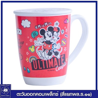 *CL352-3  ถ้วยหู+ฝา 3 นิ้ว Mickey Couple (สีแดง) ซุปเปอร์แวร์   6171