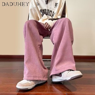 DaDuHey🔥 Mens 2022 Hong Kong Style Fashion Corduroy Sweatpants Autumn All-Matching Loose Casual Pants