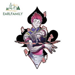 Earlfamily สติกเกอร์ ลายกราฟฟิตี้ hunter x hunter Hisoka กันน้ํา ขนาด 13 ซม. x 9.5 ซม. สําหรับติดตกแต่งหน้าต่างรถยนต์ รถจักรยานยนต์