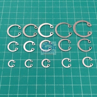 C clip Circlip คลิป หนีบ แหวนล็อค กิ๊ปล็อค Internal Ring แบบล็อคใน ขนาด 8-24mm #ล็อคใน-เงิน (1 ตัว)