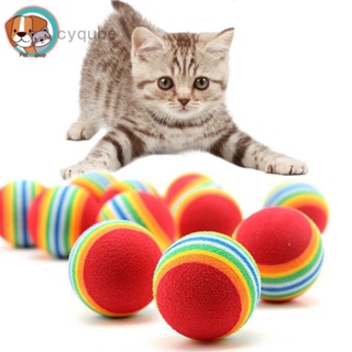 【A008】 PETลูกบอลโฟม สีรุ้ง สำหรับสัตว์เลี้ยง แมว Pet discount_377