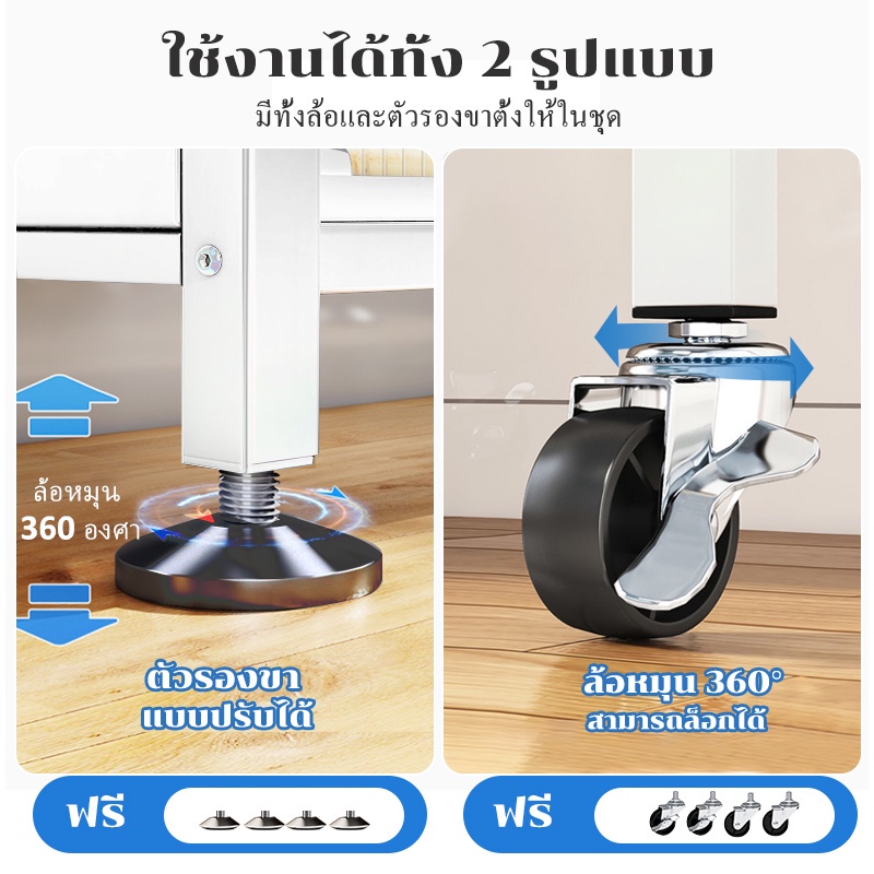 gslife-ตู้วางของ-ตู้เก็บไมโครเวฟ-มีประดู-2-3-4-5ชั้น-ชั้นวางของในครัว-สีขาว