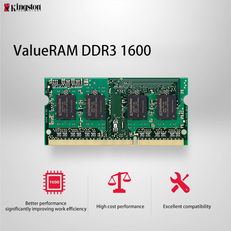 ใหม่-ของแท้-แรมหน่วยความจําแล็ปท็อป-kingston-ddr3-ddr3l-2gb-4gb-8gb-1066-1333-1600mhz-1-35v-1-5v-pc3-sodimm