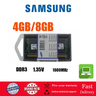 SAMSUNG หน่วยความจําโน้ตบุ๊ก 4GB 8GB DDR3L SODIMM 1066 1333 1600MHz 204Pin 1.35V RAM PC3- 12800 RAM สําหรับแล็ปท็อป