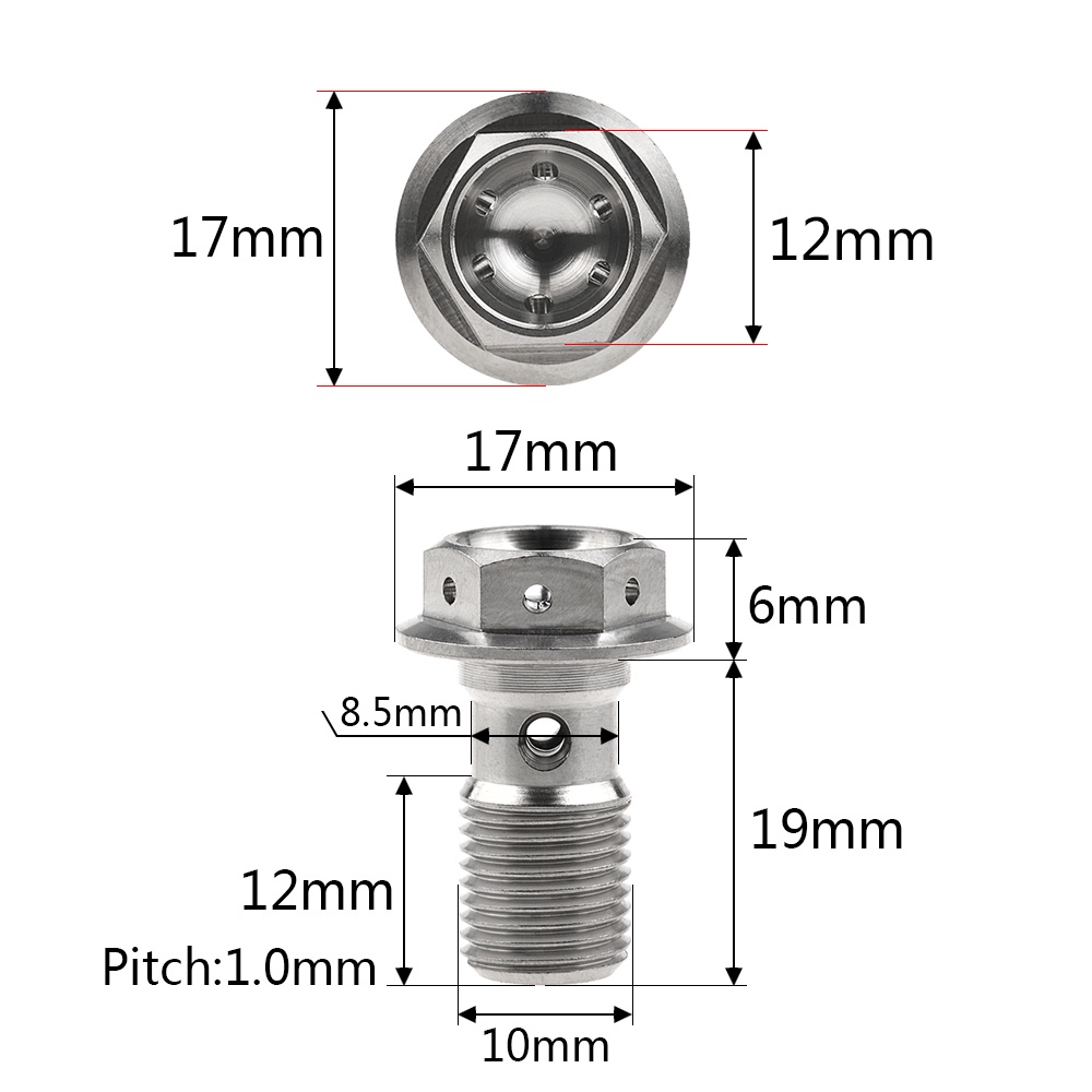 wanyifa-สลักเกลียวแบนโจ-ไทเทเนียม-m10x1-0-1-25-สําหรับสายเบรก-brembo-และสลักเกลียวแบนโจ-รูเดียว