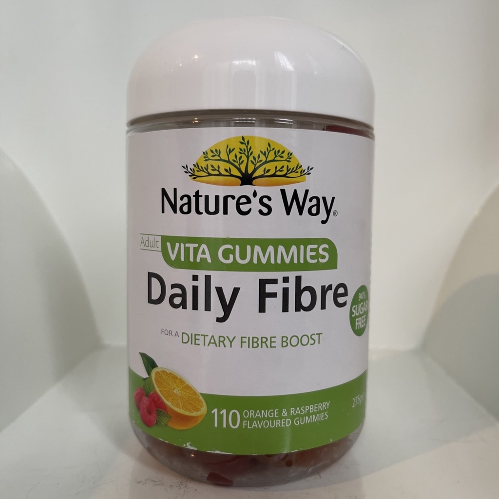 พรีไบโอติกที่จะเลี้ยงแบคทีเรียที่ดีในลำไส้-natures-way-daily-fibre-boost-adult-vita-gummies-110-gummies