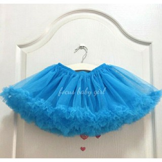 💙พร้อมส่ง💟กระโปรงtutu กระโปรงชายฟูสีฟ้าเข้ม