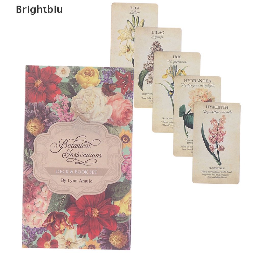 brightbiu-ดอกไม้พฤกษศาสตร์-oracle-ไพ่ทาโรต์เกมกระดานทํานายแรงบันดาลใจทางพฤกษศาสตร์-th