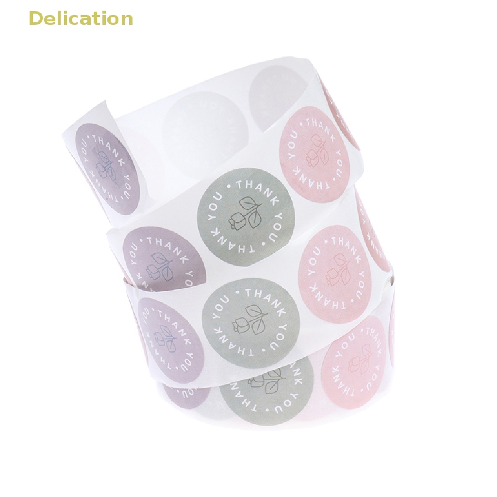 delication-สติกเกอร์ฉลาก-ลาย-thank-you-สไตล์เรโทร-มีกาวในตัว-สําหรับติดตกแต่งเครื่องเขียน-500-ชิ้น