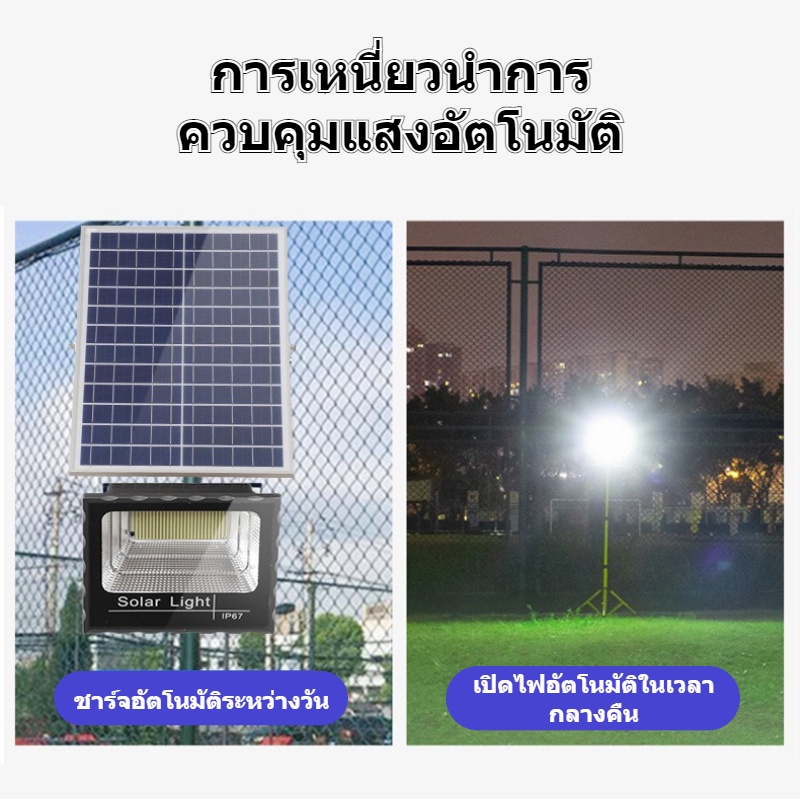 ภาพสินค้าไฟพลังงานแสงอาทิตย์ Solar lights 500Wไฟโซล่า ไฟสปอตไลท์ ไฟ กลางแจ้งกันน้ำ IP67 ลท์ไฟสวน Solar Cell จากร้าน 53gcp1gffn บน Shopee ภาพที่ 1