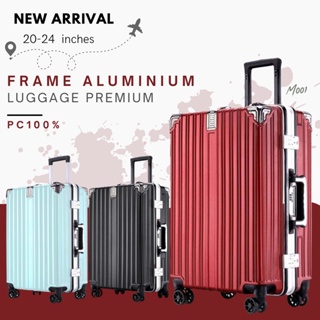 กระเป๋าเดินทางล้อลาก วัสดุ PC100% Premium Frame Aluminium แข็งแรง ทนทาน ขนาด 20นิ้ว รุ่น M001