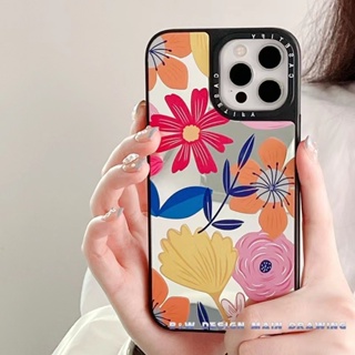 Casetify เคสโทรศัพท์อะคริลิคแข็ง ลายดอกไม้ กันกระแทก สําหรับ iPhone 14 13 12 11 Pro Max