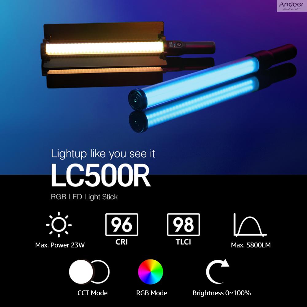 godox-lc500r-rgb-led-แท่งไฟวิดีโอ-2500k-8500k-โหมด-cct-360-โคมไฟเอฟเฟค-14-fx-cri-96-tlci-98-สีแม่นยํา-หรี่แสงได้-0-100-โหมดเพลง-พาวเวอร์-23w-พร้อมบาร์น