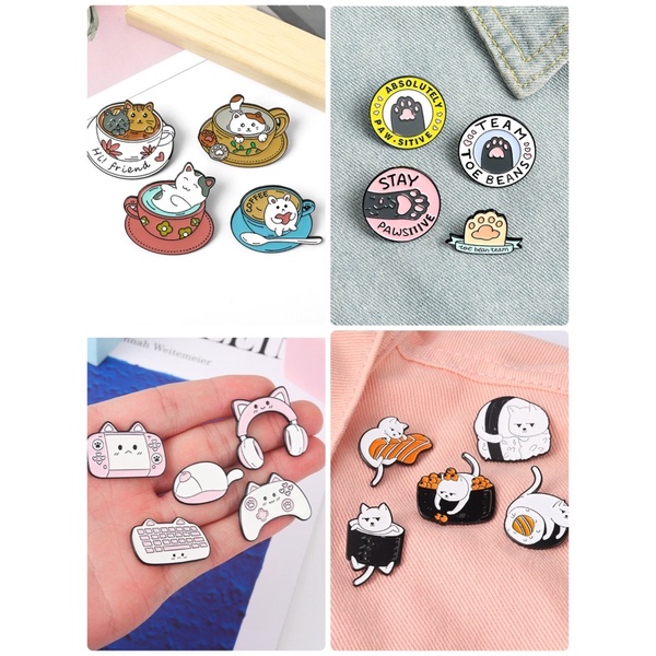 พร้อมส่ง-เข็มกลัดแมว-น่ารัก-ของสะสม