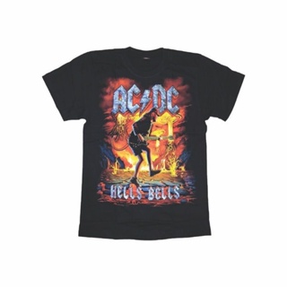 H เสื้อยืดคอกลม ACDC เนื้อผ้า cotton100 เสื้อยืดคอกลมผ้าฝ้าย T-shirt