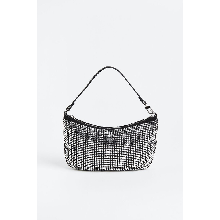 ราคาและรีวิวH&M Woman Rhinestone-embellished shoulder bag 1109752 H&M(เอชแอนด์เอ็ม)