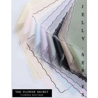 🍰 [COD พร้อมส่ง] กระดาษฟลาวด์สีหวาน Jelly series กระดาษเกาหลี สั่งขั้นต่ำ 5แผ่น กระดาษช่อดอกไม้