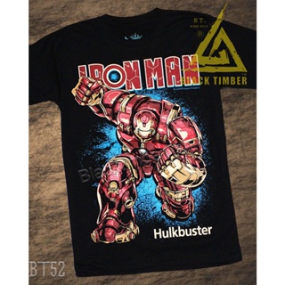 BT 52 Ironman Hulkbuster เสื้อยืด สีดำ BT Black Timber T-Shirt ผ้าคอตตอน สกรีนลายแน่น S M L XL XXL