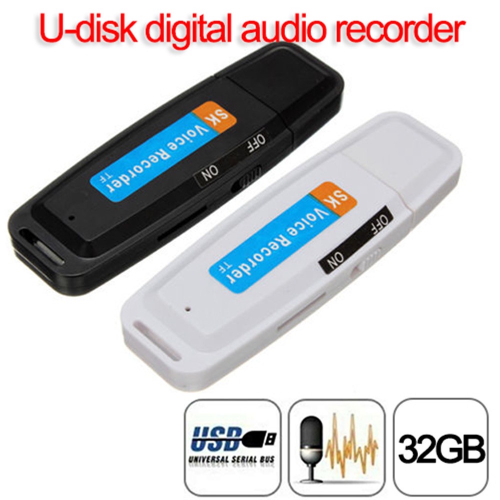 ภาพหน้าปกสินค้าเครื่องบันทึกเสียงขนาดเล็ก USB ปากกาเสียง U-Disk Professional Flash Drive เครื่องบันทึกเสียงดิจิตอล Micro SD TF Card