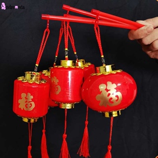 โคมไฟ LED สีแดง แบบพกพา สไตล์จีนย้อนยุค สําหรับตกแต่งบ้าน เทศกาลปีใหม่