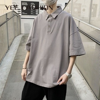 YEE Fashion  เสื้อยืด ผู้ชาย เสื้อเชิ้ตแขนยาวลําลอง ทรงหลวม ขนาดใหญ่ Polo Stylish ทันสมัย ทันสมัย ทันสมัย YEE22112602 37Z230910