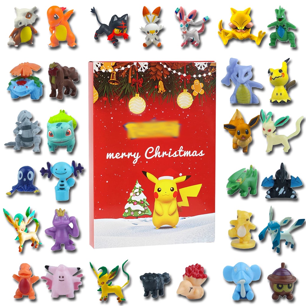 24ชิ้น-กล่องน่ารักmini-pokemonตุ๊กตาaction-figuresกล่องตาบอดbulbasaur-pikachuของเล่นเด็กวันเกิดxmas-surpriseของขวัญ-fe