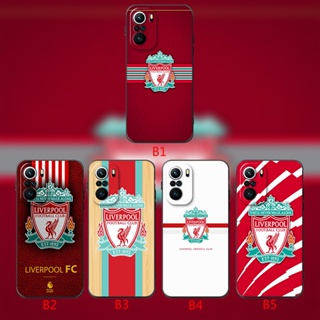 เคสโทรศัพท์มือถือซิลิโคน ลาย Liverpool FC สีดํา สําหรับ Xiaomi Redmi Note 11 10 Pro Max 10T 10S 11S