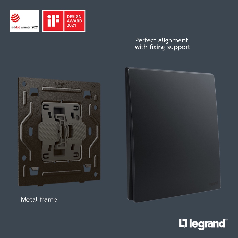 legrand-สวิตช์สองทาง-3-ช่อง-สีดำ-3g-2ways-switch-16ax-รุ่นมาเรียเซนต์-mallia-senses-matt-black-281005mb-bticino