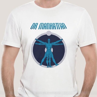 ♨❀✼HH เสื้อยืดผ้าฝ้ายพิมพ์ลาย Watchmen Dr . Manhattan สําหรับผู้ชาย เสื้อยืด new คอกลมเสื้อยืด  76TK