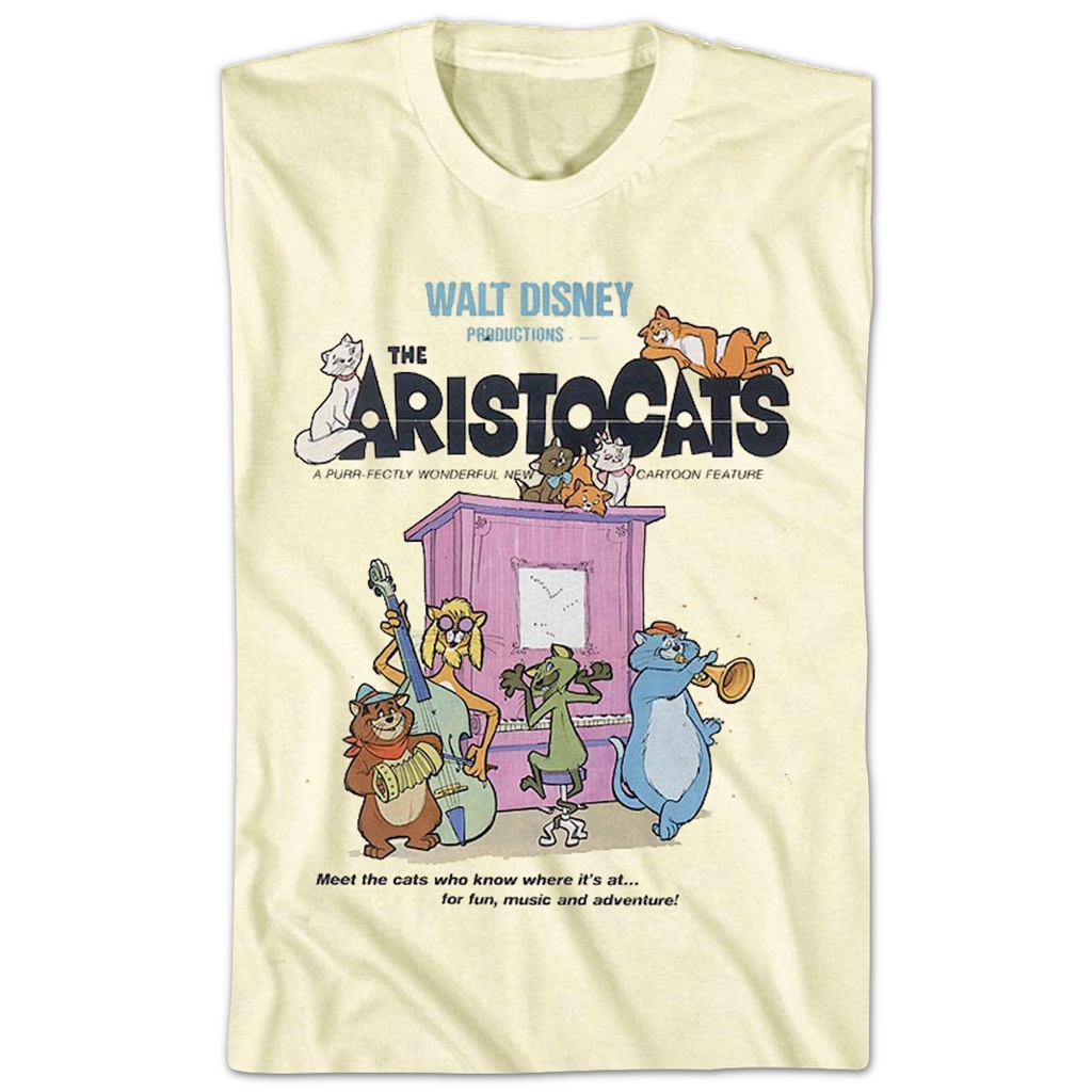 aristocats-poster-disney-t-shirt-เสื้อแฟชั่นผญ2022-อื่นๆ-เสื้อยืดแฟชั่น-เสื้อคนอ้วน