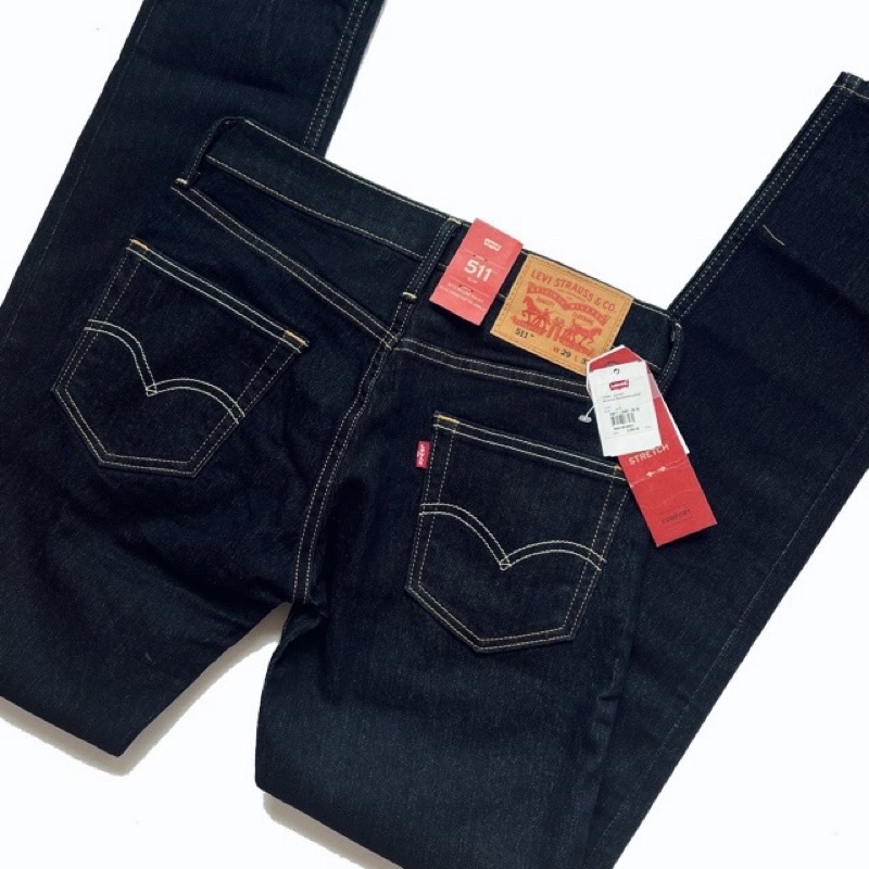 levisกางเกงยีนส์ผู้ขาย-511-slim-jeans-ทรงสลิม-rinse-รุ่น-04511-2402-สี-dark-navy