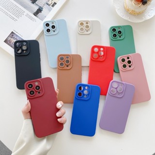 เคสโทรศัพท์มือถือ ซิลิโคน กันรอยกล้อง สีหวาน สําหรับ Samsung Galaxy A04 A04s A03 A03s A13 A23 A12 A02s A02 A52s A73 A33 A53 A52 A11 A21s M11 M02 Core