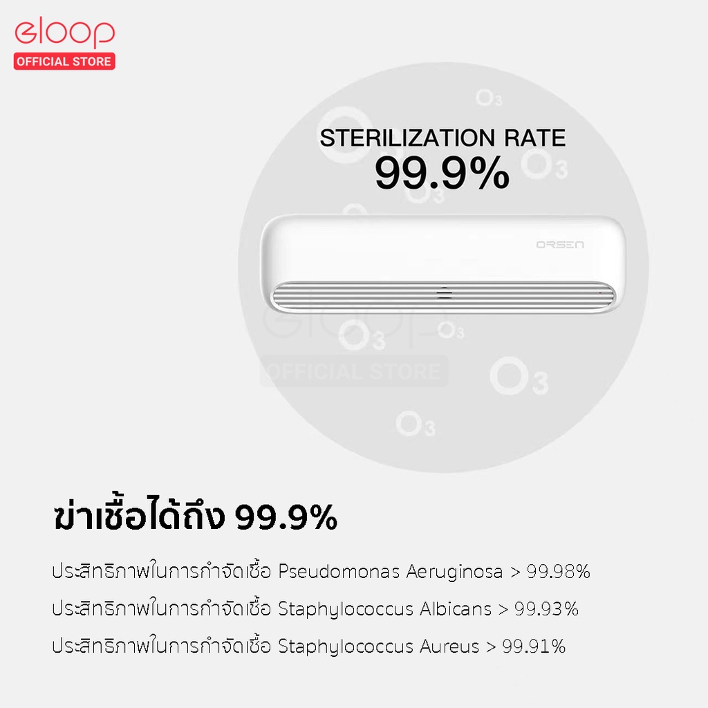 แพ็คส่ง-1-วัน-eloop-x1-เครื่องอบโอโซน-ozone-generator-ฆ่าเชื้อ-ดับกลิ่นตู้เย็น-โอโซน-ฟอกอากาศ-แบคทีเรีย