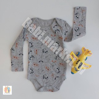 บอดี้สูทเด็ก Unisex แขนยาว ลายหมี สีเทา คาร์เตอร์ Carters ของใหม่