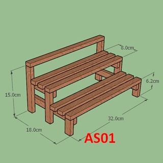 ภาพขนาดย่อของภาพหน้าปกสินค้าไม้วางของ ชั้นไม้วางต้นกระบองเพชร วางต้นไม้ วางแคคตัส ต้นไม้ประดับ กระถาง ขนาดกxยxส 18x32x16.5Cm. AS01-1 จากร้าน swood1990 บน Shopee ภาพที่ 2