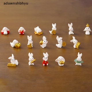 Adawnshbhyu เรซิ่น ลายการ์ตูนกระต่ายปีใหม่ น่ารัก สําหรับทําสวน 1 ชิ้น