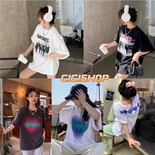 Cicishop(RA0324)เสื้อยืดแขนสั้นแฟชั่น oversizedคอกลม ไซส์เกาหลี ฮิปฮอป แฟชั่นวัยรุ่น วินเทจ