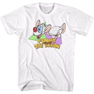 Retro Pinky and the Brain T-Shirt เสื้อยืดเท่ เสื้อยืดถูกๆ