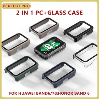 ภาพหน้าปกสินค้า(เคส + ตัวป้องกันหน้าจอ) สำหรับ Huawei Band 6/7 เต็มหน้าจอเคสป้องกันกันน้ำ Glory Band 6 ฟิล์มกันรอยแบบเต็มหน้าจอป้องกันร ซึ่งคุณอาจชอบราคาและรีวิวของสินค้านี้